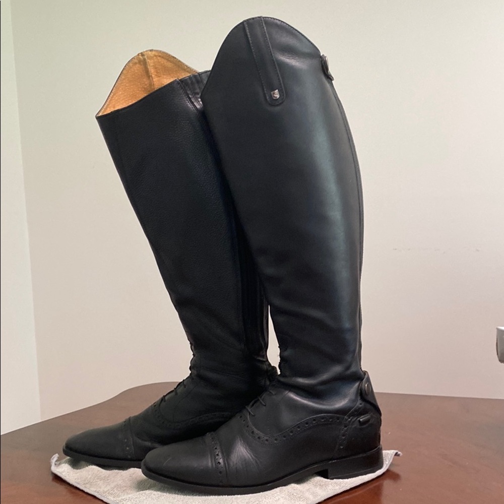 Horze Equestrian English Riding Boots Genuine Leather Sz42R - EU (10R-USA) - Picture 3 of 17